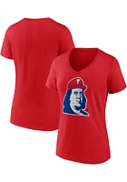 Philadelphia Phillies Womens Red Hometown Short Sleeve T-Shirt