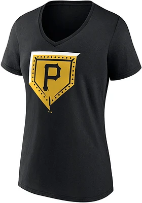 Pittsburgh Pirates Womens Black Hometown Short Sleeve T-Shirt
