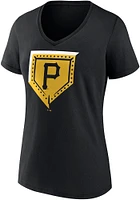 Pittsburgh Pirates Womens Black Hometown Short Sleeve T-Shirt