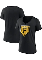 Pittsburgh Pirates Womens Black Hometown Short Sleeve T-Shirt