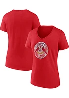 St Louis Cardinals Womens Red Hometown Short Sleeve T-Shirt