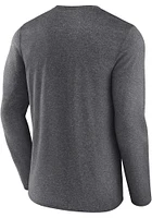 Detroit Lions Charcoal Iconic Poly Blackout Long Sleeve T-Shirt