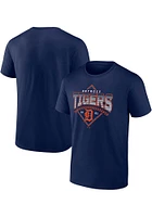 Detroit Tigers Navy Blue Fundamentals Cotton Ahead Short Sleeve T Shirt