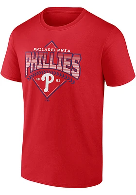 Philadelphia Phillies Red Fundamentals Cotton Ahead Short Sleeve T Shirt