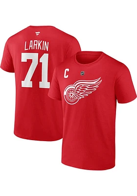 Dylan Larkin Detroit Red Wings Authentic Stack Graphic Short Sleeve Player T Shirt