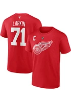 Dylan Larkin Detroit Red Wings Authentic Stack Graphic Short Sleeve Player T Shirt