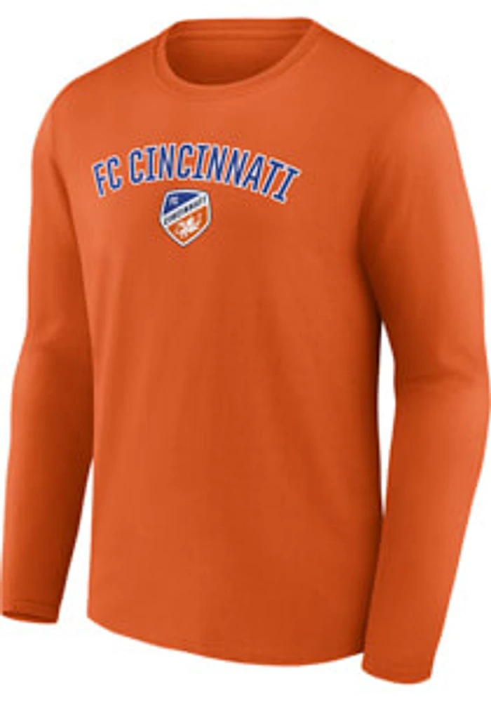 FC Cincinnati Orange Arch Name Long Sleeve T Shirt