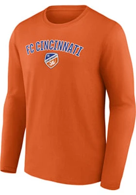 FC Cincinnati Orange Arch Name Long Sleeve T Shirt