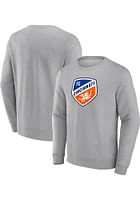 FC Cincinnati Mens Grey Primary Logo Long Sleeve Crew Sweatshirt