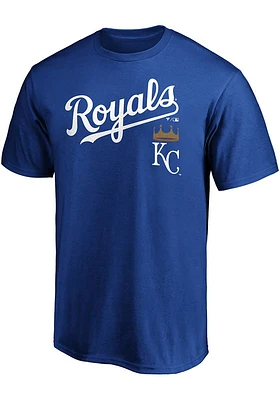 Kansas City Royals Blue Team Lockup Short Sleeve T Shirt