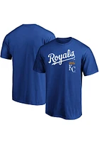 Kansas City Royals Blue Team Lockup Short Sleeve T Shirt