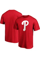 Philadelphia Phillies Red Official Logo Short Sleeve T Shirt