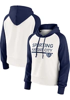 Sporting Kansas City Womens White Free Kick Hooded Sweatshirt