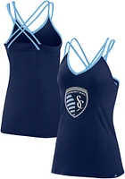 Sporting Kansas City Womens Navy Blue Barrel Tank Top