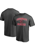 Cincinnati Reds Charcoal Heart and Soul Short Sleeve T Shirt