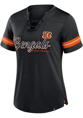 Cincinnati Bengals Womens Play Script Fashion Football Jersey - Black