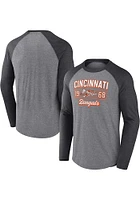 Cincinnati Bengals Grey End Around Long Sleeve Fashion T Shirt