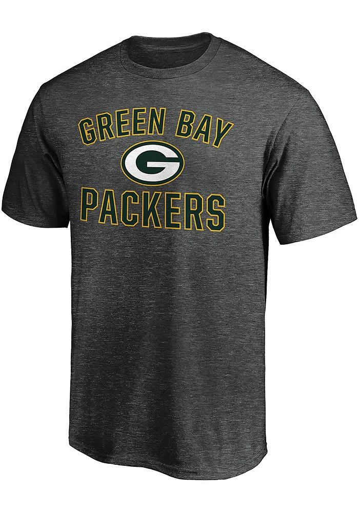 Green Bay Packers Charcoal Victory Arch Short Sleeve T Shirt