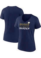 Notre Dame Fighting Irish Womens Navy Blue Team Glory Short Sleeve T-Shirt