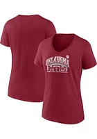 Oklahoma Sooners Womens Cardinal Team Glory Short Sleeve T-Shirt