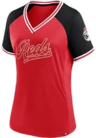 Cincinnati Reds Womens Glitz and Glame Fashion Baseball Jersey - Red