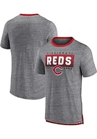 Cincinnati Reds Grey Iconic Speckled Ringer Short Sleeve Fashion T Shirt