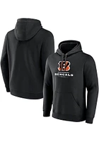 Cincinnati Bengals Mens Black Team Lockup Long Sleeve Hoodie