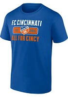 FC Cincinnati Blue Blindside Short Sleeve T Shirt