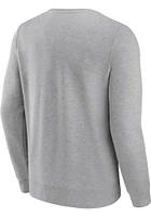 Dallas Stars Mens Grey Cotton Fleece Long Sleeve Crew Sweatshirt