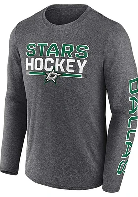 Dallas Stars Grey Iconic Long Sleeve T-Shirt
