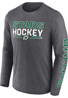 Dallas Stars Grey Iconic Long Sleeve T-Shirt