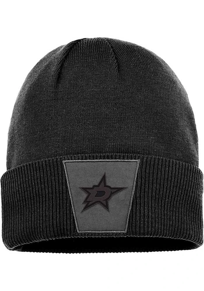 Dallas Stars Black Authentic Pro Road Cuffed Mens Knit Hat
