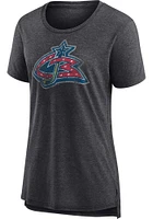 Columbus Blue Jackets Womens Charcoal Confidential Short Sleeve T-Shirt