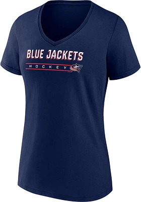 Columbus Blue Jackets Womens Navy Iconic Short Sleeve T-Shirt