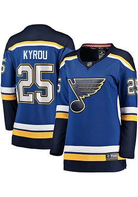 Jordan Kyrou St Louis Blues Womens Breakaway Hockey Jersey - Blue