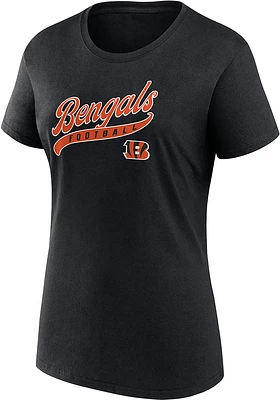 Cincinnati Bengals Womens Black Fanwear Start Short Sleeve T-Shirt