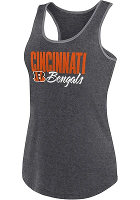 Cincinnati Bengals Womens Grey Fanwear Fuel Tank Top