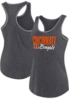 Cincinnati Bengals Womens Grey Fanwear Fuel Tank Top