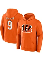 Joe Burrow Cincinnati Bengals Mens Orange Player Icon Hood