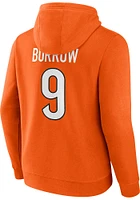 Joe Burrow Cincinnati Bengals Mens Orange Player Icon Hood