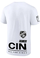 FC Cincinnati White All for Cincy Short Sleeve T Shirt