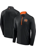 Cincinnati Bengals Mens Black Defender Long Sleeve Qtr Zip Pullover