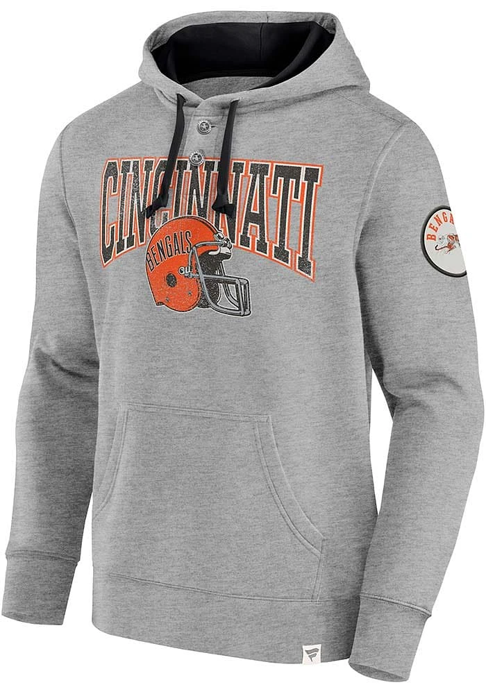 Cincinnati Bengals Mens Grey Label Maker Fashion Hood