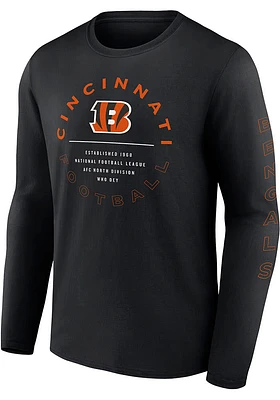 Cincinnati Bengals Black Stat Sheet Long Sleeve T Shirt