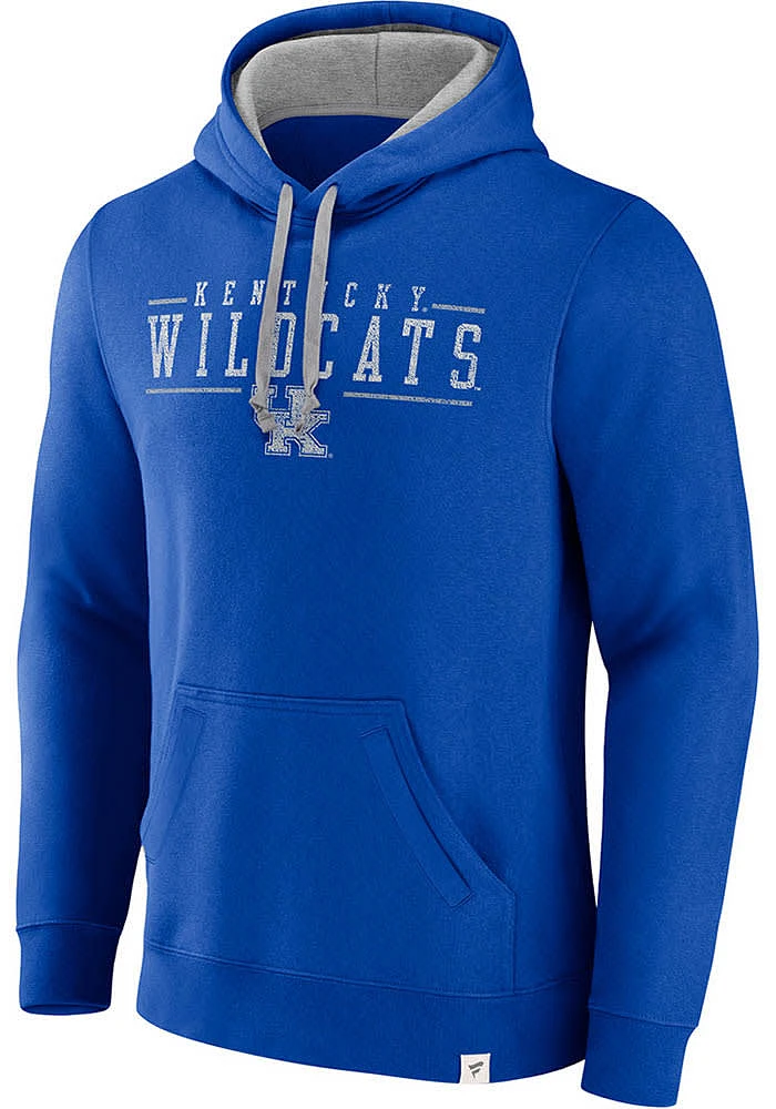 Kentucky Wildcats Mens Blue Heritage Second Wind Long Sleeve Hoodie