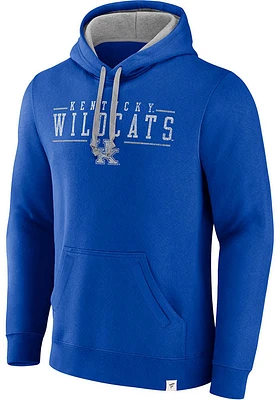 Kentucky Wildcats Mens Blue Heritage Second Wind Long Sleeve Hoodie