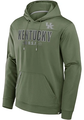 Kentucky Wildcats Mens Olive Operation Hat Trick Defender Hood