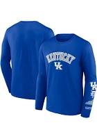 Kentucky Wildcats Blue Badging Cotton Long Sleeve T Shirt