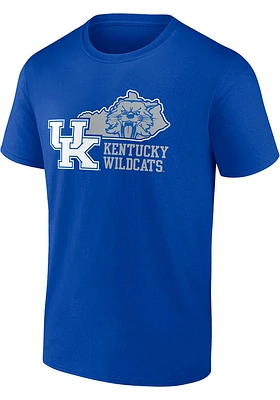 Kentucky Wildcats Blue State Lock Short Sleeve T Shirt