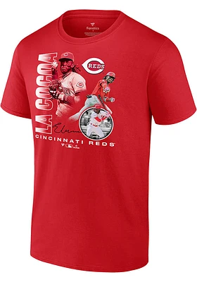 Elly De La Cruz Cincinnati Reds Red Cocoa HR Short Sleeve Player T Shirt